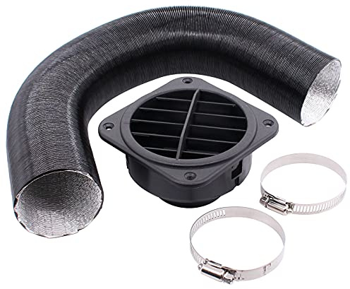 HouYeen Tuyau de conduit de chauffage diesel de 60 mm pour grille d'aération de voiture Webasto Eberspacher - Noir