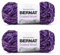 Bernat Filato di velluto riccio viola potente, confezione da 2 pezzi da 300 g, poliestere, 5 voluminosi, 300 m, per maglia/uncinetto