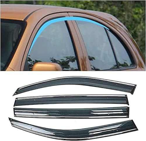 Premium Qualität Windabweiser Auto Regenabweiser Regenschutz 4Pcs für Nissan March Micra K13 2010-2017 Seitenscheiben vorn und hinten