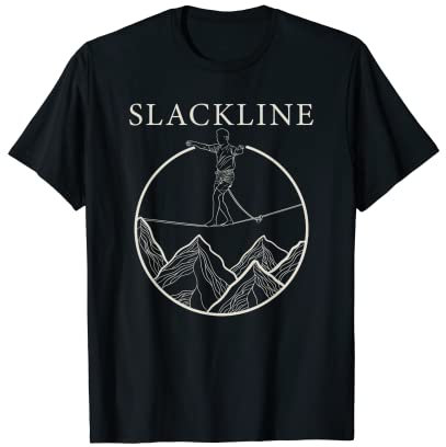 Slackline Slacklinen Vintage für Slackliner T-Shirt