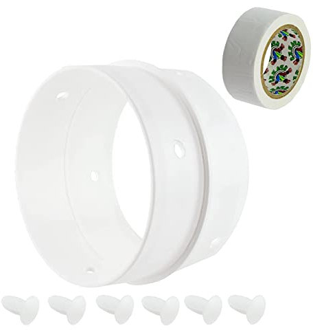 SPARES2GO Vent Hose Pipe Extension Clip Connector Adapter compatible with Miele Tumble Dryer + Sealing Tape