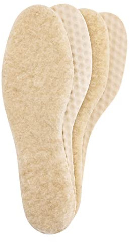 Bama Warm Komforteinlegesohle aus reiner Wolle für besonders kalte Wintertage, Unisex Wärme Einlegesohle, für feste Winter Schuhe 2 Paar