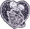 Punk Heart Skull Hug Patch Embroidered Applique Badge Iron On Sew On Emblem for Arts Crafts DIY Accessory Jackets, Clothing, Backpack