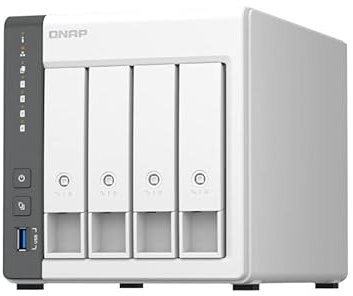 Qnap TS-433 NAS 4 Bay (ARM 4 core Cortex-A55 2,0 GHz, 2,5 GbE) 4 TB bundle con 4 x 1 TB WD Red HDD