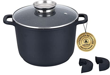 LAGUIOLE - Marmite 28 cm noir anti-adhésif Greblon C2+ induction MAESTRO