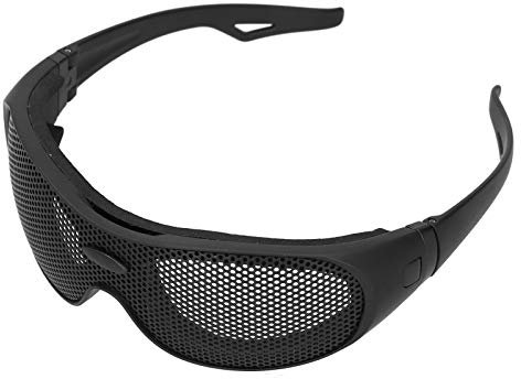 Schutzbrille, Winddichte Schutzbrille, Atmungsaktiv, Stoßfest, Eisengittermuster, UV400, Beschlagfrei und Windfest, Schutzbrille für Outdoor-Spiele, Sport, Reiten, Radfahren