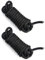 QWORK Cuerda Nautica de Amarre, Cuerdas multipropósito, Cuerdas para Barco, Yate, 10mm x 4.5m, 2 Pieza, Negro