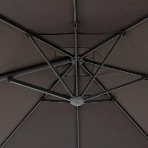 Hespéride - Toile de Parasol Droit galys Platine 4x3m en polyacrylique