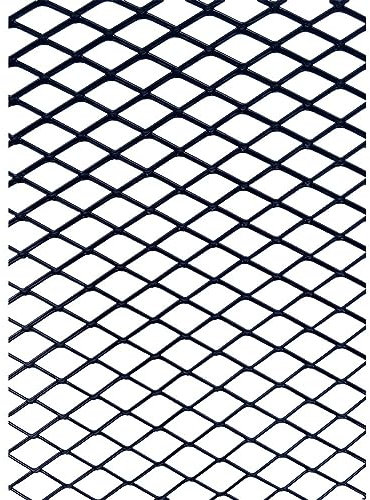Uposao Rejilla de carreras rombica universal de aluminio, rejilla alargada rejilla de nido de abeja Rejilla para parachoques Rejilla central DIY 10 × 20 mm