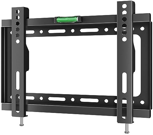 Fixed TV Wall Bracket for 13-42 Inch, Low Profile TV Mount Wall Weight up to 35 kg - Screen Mounting Bracket Fixed with VESA 75x75 - VESA 200x200/Ultra Slim FME-22B Black
