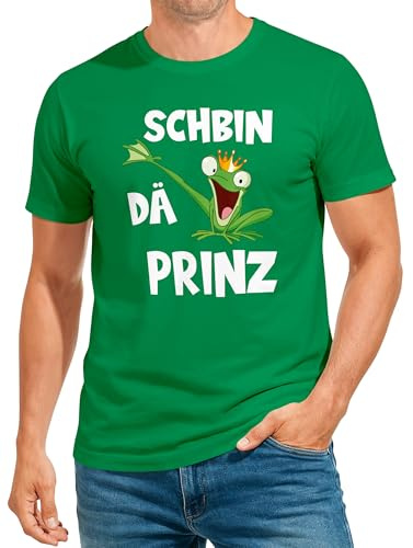 MoonWorks® Herren T-Shirt Fasching Karneval Frosch Prinz Kostüm Verkleidung Last Minute Faschingskostüme Männer Funshirt