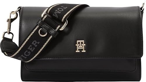 Tommy Hilfiger Damen Crossbody Bag Tasche Joy Crossover Breiter Tragegurt, Schwarz (Black), Einheitsgröße