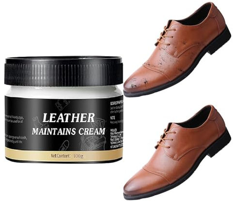 fanelod Schuhöl Leder, 2,8 Unzen Lederpflegemittel für Schuhautos, Lederrestaurierungscreme, natürliche Formel, Lederpflege für Stiefel, Schuhe, Ledermöbel, Holster, Neufärbung und Wiederherstellung