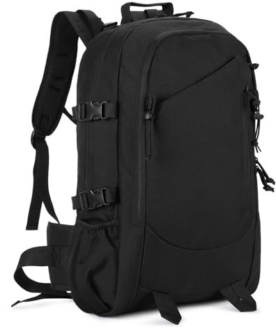 ENJOHOS 35L Taktischer Rucksack Militärischer Tagesrucksack mit großer Kapazität Trekkingrucksack,Wanderrucksack,Camping,Reisen,Wandern,Fischen,Schwarz