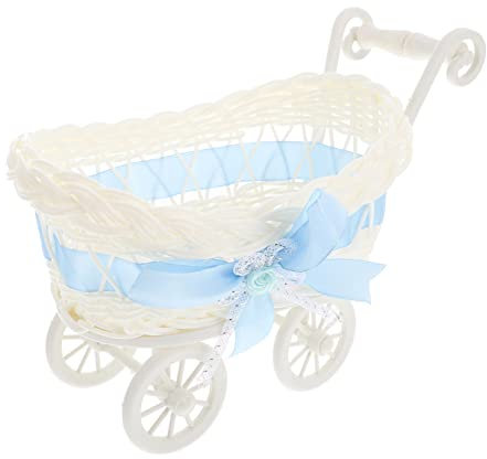 GLSTOY Party geflochtene Körbe -Dusche-Wagen-Kinderwagen-Herzstück Bebe Obst ablagekörbe kühlkorb einkaufskorb Spielzeug Süßigkeiten Korb für Kleinigkeiten personalisierter Korb pp