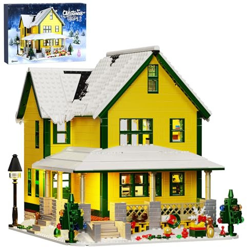 ZIQILIGHTING Kit di costruzione della casa di Natale, casa di neve del film di storie, regalo da esposizione per ragazzi, ragazze e adulti (1367 pezzi)