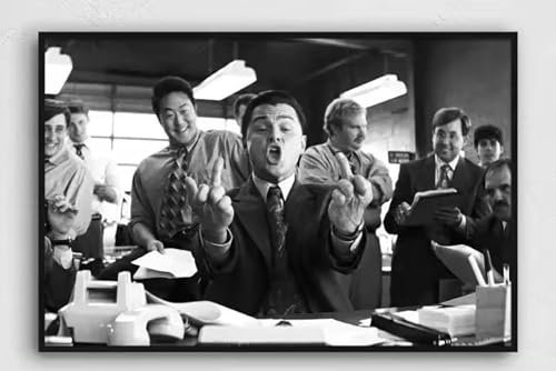 phtnmaihw Leonardo DiCaprio Wandbild, Filmplakat, Motiv: Wolf von Wall Street, 50 x 70 cm, ungerahmt