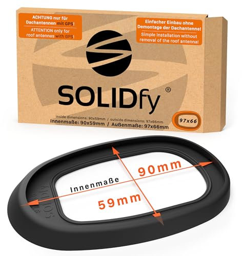 SOLIDfy® - Dichtung Dachantenne mit GPS für OPEL Astra G/H, Signum, Vectra C, Zafira A/B | GRÖßE 97x66mm (Innenmaß: 90x59mm) | Einbau ohne die Autoantenne auszubauen