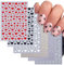 6 Blätter Herzförmig Nagelstickers, Valentinstag Herz Selbstklebend Nagelaufkleber, Rot Gold Silber Nail Art Sticker Nail Decals Dekoration für Frauen Mädchen DIY Nageldesign Zubehör