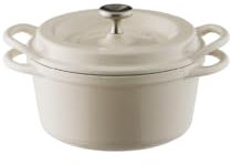 Vermicular Marmite à four en fonte émaillée non toxique | 14 cm | Passe au four | Compatible avec induction | Faitout | Fabriquée au Japon | Pour 1 personne | Beige naturel