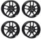 4x Autec Felgen BAVARIS 6.5x16 ET22 5x112 Schwarz kompatibel mit BMW 3