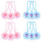 Toyvian 1 Satz Kleines Glockenzubehör Kleine Münzen Stopper Ratte Babykorb Lanyards Bahnhof Interaktives Geburtstagsdeko Mini-handglocke Babydusche Rasseln Acryl Blue 48st