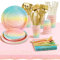 AIPartywar Rainbow Gold 226-Piece Kids Birthday Party Supplies - 25 Guests