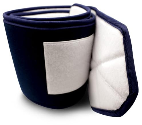 Rollstuhl Bauchgurt mit Klettverschluss - weich gepolsterter Komfort-Sicherheitsgurt für Rollstühle - Waschbar bis 40°C, atmungsaktiv & langlebig - Größe M (125cm) - Made in Europe