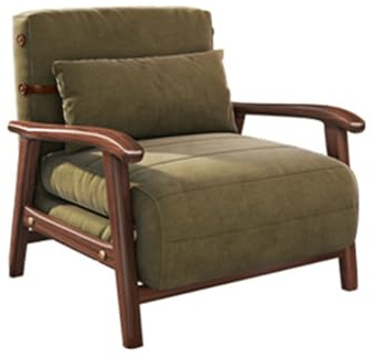 CJHFR472SG Modern Umwandelbarer Schlafsofa-Schlafsessel, klappbarer, vielseitiger Sessel, verstellbare Freizeit-Chaise, Lazy Bed Lounge-Liegestuhl for Zuhause, Büro Sofa Bett(Green)