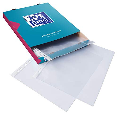 Oxford Prospekthülle, A4, OHP-geeignet, oben offen, glasklar, 100 Stück