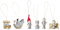 noTrash2003 Set aus 6 Christbaumschmuck Anhänger aus Holz Weihnachtsbaumschmuck Christbaumanhänger handbemalt in Geschenkbox