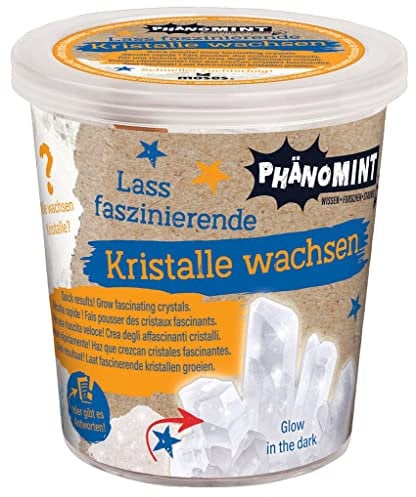 moses. PhänoMINT Kristalle züchten, Set zur Kristallzucht, Experimentier-Set für nachtleuchtende Kristalle, Lernspielzeug für Kinder ab 8 Jahren