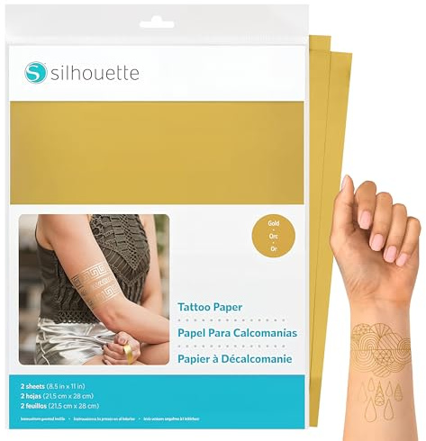 Silhouettes Silhouette Temporäres Tattoo-Papier | Gold