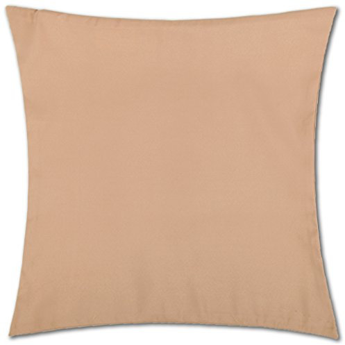 Bestlivings Kissenbezug Hellbraun (45x45 cm) mit verdecktem Reißverschluss - viele Größen und Farben