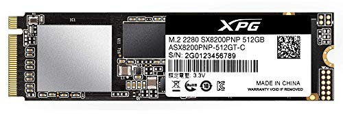 ADATA XPG SX8200 Pro 512GB M.2 Gaming Solid State Drive (SSD), black