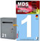 MDS Brand 10cm Zahlen Aufkleber | 4x Stück | Selbstklebende Klebezahlen für Briefkasten, Mülltonne, Hausnummer Aufkleber für Außen & Innen Weiss (1)