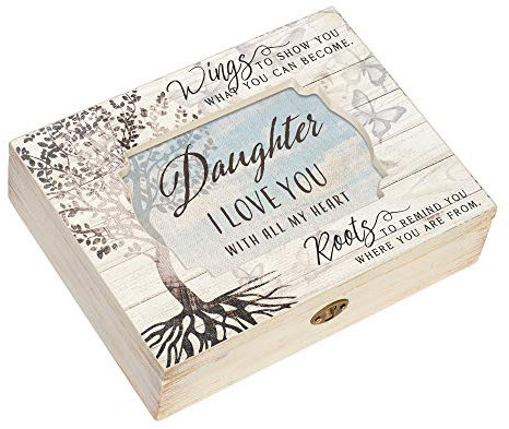 Cottage Garden Daughter I Love You All My Heart White Wash Butterfly Tree Decoupage Spieluhr You are My Sunshine