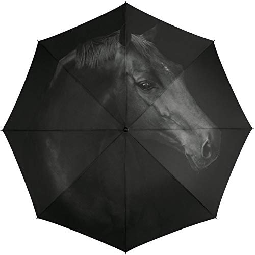 Automatik Regenschirm Stockschirm Essentials Horse mit wunderschönem Pferdemotiv