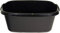 Rectangular Washing Up Bowl Plastic, Kitchen Basin Sink Cutlery Tidy Bowl - Mid-night Black (Darkish Grey)