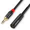 JOLGOO Mini XLR Stecker auf 3.5mm Stereo Audio Stecker Kabel, 3-pin Mini XLR Stecker auf 1/8 TRS Stecker Kabel, für BMPCC 4K Kamera Video Assist 4K Sharp 8K, 2m