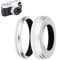 JJC Lens Hood with Adapter Ring for Fujifilm Fuji X100VI X100V X100 X100S X100T X100F Cameras, Replaces Fujifilm LH-X100 and AR-X100 adapter ring - compatible with 49mm filters & Lens Cap - Silver