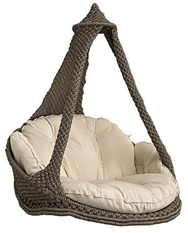 Hängesofa Hängekorb Lola Nido XL Platin Outdoor mit Kissen Ecru