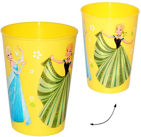 alles-meine.de GmbH 1 Stück Trinkbecher/Becher - Frozen - die Eiskönigin - GELB - 280 ml - auch als Zahnputzbecher/Malbecher - Küche Essen Kind - völlig unverfroren Pri..