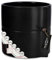 KADAX Overflow fatto di ceramica, 2 colori, coperture di fiori, cappotto in ceramica, vaso di fiori, vaso di fiori, fioriera per alberi di draghi, violette, pansy (nero, ⌀ 13 cm)