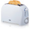 KHG Toaster TO-755 W | Toaster 2 Scheiben Weiß 750 W | mit Brötchenaufsatz, 7 Bräunungsstufen mit Bräunungskontrolle, Krümelfach, Auftau- und Aufwärmfunktion