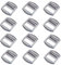 LEIHMMYAO 12 Pcs Slide Ladder Lock Buckle Adjustable Metal Buckle for Waistcoat Backpack Webbing Straps Bag Accessories (20mm)