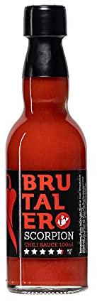Brutalero Scorpion 100 ml – Salsa Picante 43 293 SHU – 80% Chile – Fermentada Artesanal con Dosificador – Para Barbacoa y Cocina Diaria