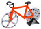 Hoshen Kreative Fahrrad Form Pizzaschneider Teigteiler Edelstahl Pizzaschneider Rad Keksschneider 1 Stück Orange