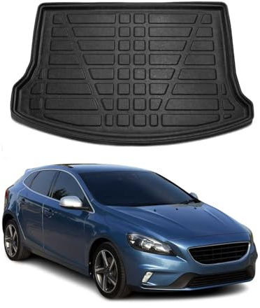 OMAC Bandeja Maletero Alfombrilla Compatible con Volvo V40 2012-2019 Negro TPE