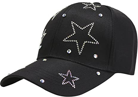 callmo Basecap Damen Pferdeschwanz, Trucker Pferdeschwanz Hut Messy Buns Glitzer Einfarbig Baseballkappe Unisex Visier Baseball Caps Running Caps